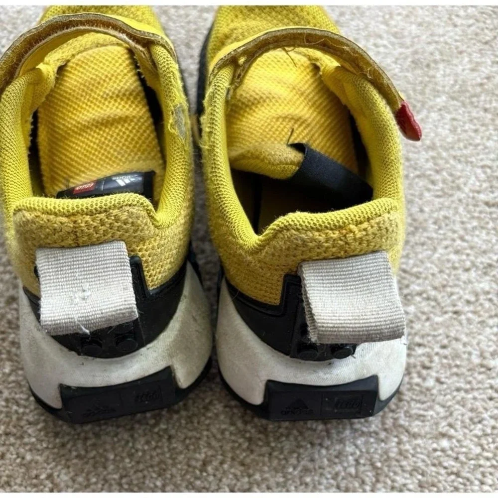 LEGO X Adidas Yellow White Black Athletic Play‎ Shoes Size 3